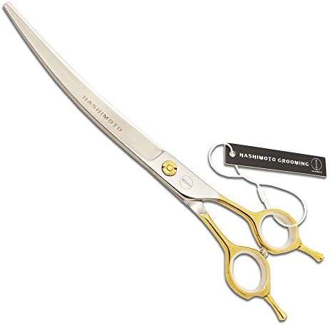 Hashimoto Curved Scissors Para uma grande aparência de cães, 8,0 polegadas, design para um aparador profissional.