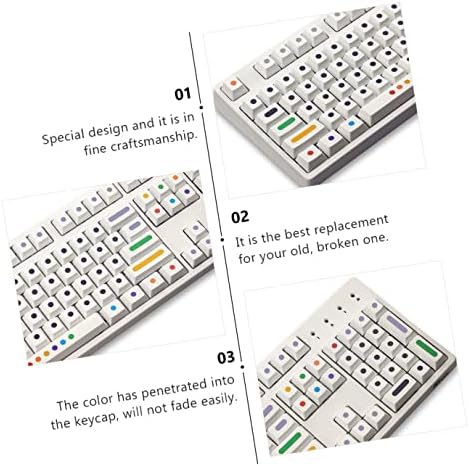 Solustre Office Decor 1 Conjunto 128pcs Escola Mecânica de Protetor Supplies Teclado Decoração de Teclados Teclados Acessórios DOT