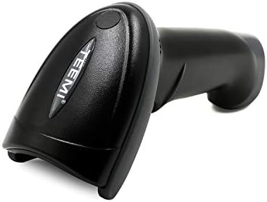 TEEMI 1D 2D Scanner de código de barras Bluetooth com estação de carga do receptor de dados do berço USB, QR sem fio