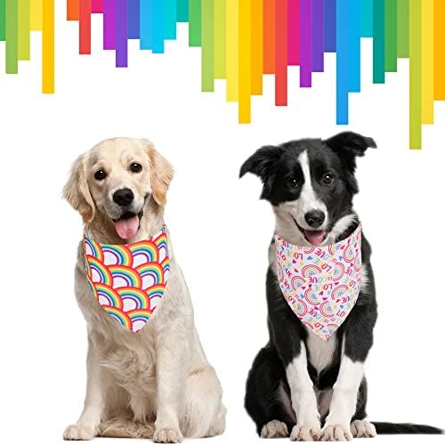 ADOGGYGO GAY PRIDE PRIDA BANDA BANDANA BANDANGA TRIANGLE DOGF BANGRANAS DOG RAINBOW BANDANAS PARA PEQUENOS DOMOS MEDOS PETOS