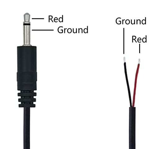 Reparo de substituição de conector de plugue masculino de 3,5 mm de 3,5 mm, 3,5 mm de 1/8 TS 2 para o cabo de áudio