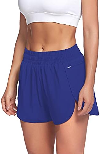 Lalala Womens Workout Shorts com shorts atléticos de bolso zípe