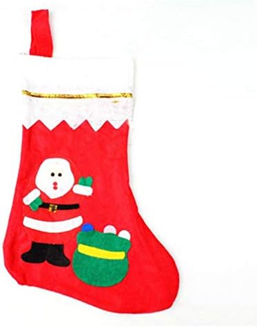 PretyZoom 2pcs meias de natal lareira de natal pendurado meias de boneco de neve Papai Noel decoração