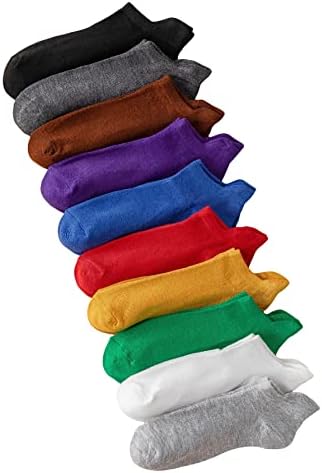 WDIRARARA FENHORES 10 PARES SOCKS ATHLETIC ANKLE SOCKS Casual No Show Meias