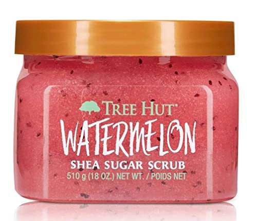 Tree Hut Sathe Sugar Scrub, melancia, limão de coco, 18oz, 2pk, com limpeza de removedor de maquiagem única