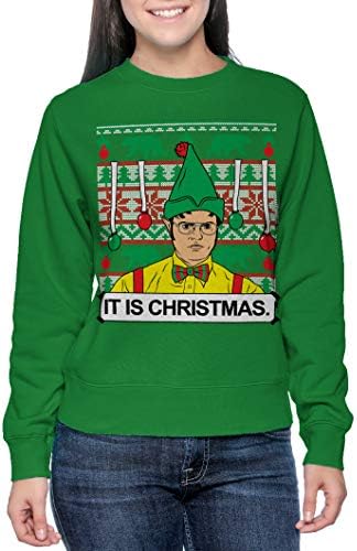 Dwight de vestuário forçado a espírito é o Natal Ugly Unisex Crewneck Sweater