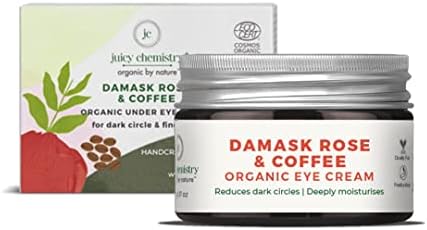 Desko damasco rosa e café sob creme para os olhos, 100 g, creme para os olhos rico em cafeína para círculos escuros, linhas finas