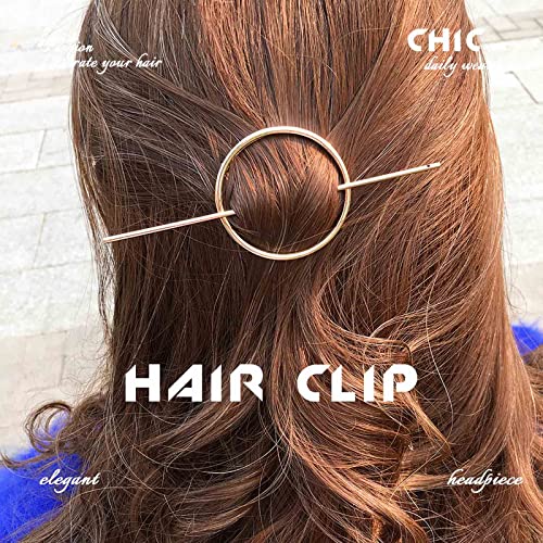 IACEBLE Minimalista Circular Hair Slide Gold Circle Hair Belrette Open Circle Hair Clipe Geometria Clipes de pão de