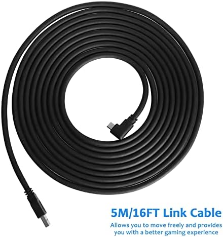 Cabo de link 16ft/5m para missão 2/missão 1, USB A a USB C Alta velocidade Transferência de dados Cabo de carregamento