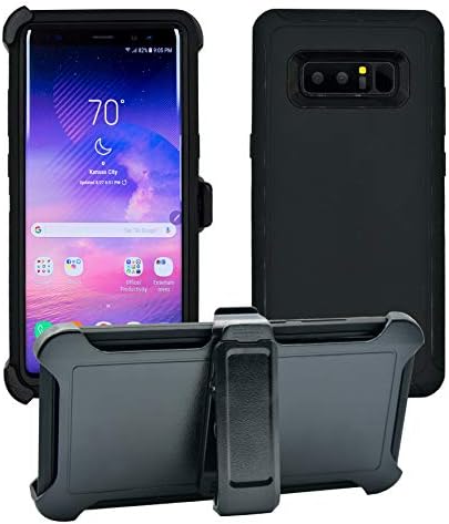 Alphacell Cover Compatível com Samsung Galaxy Note 8 | Série de casos do coldre | Proteção de grau militar com clipe