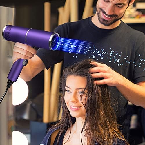 Secador de cabelo com difusor, secador de cabelo portátil de viagem leve, secador de cabelo de condicionamento iônico versátil