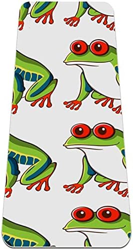 Siebzeh Green Frog Design premium grosso de ioga mato ecológico saúde e fitness non slip tapete para todos os tipos de