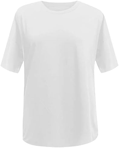 Camiseta de manga comprida Mulheres de manga longa de camiseta de tamanho grande de camiseta listrada Crew pescoço cinto de cintura