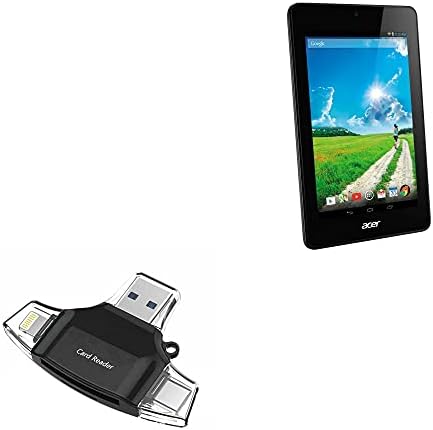 Boxwave Gadget Smart Compatível com Acer Iconia One 7 B1-730 - AllReader SD Card Reader, MicroSD Card Reader SD Compact
