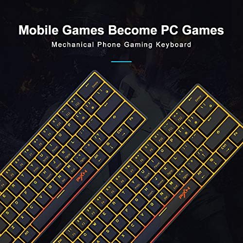 PXN K30 60% do teclado mecânico sem fio Teclado para jogos com fio LED com rede de teclados com Wired Mini compactos compatíveis
