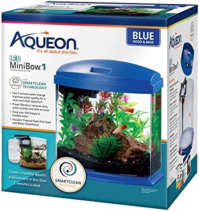 Aqueon 00800197: Kit de aquário Mini Bow LED Blue 1g