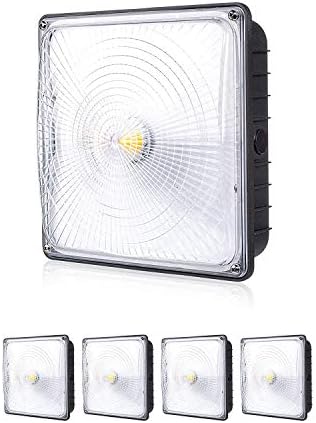 PARMIDA LED CANOPEL LIGHT, 45W, 0-10V Dimmable, 110-277VAC, IP65 à prova d'água, ETL, 5000K, 9,6 x 9,6, posto de gasolina,