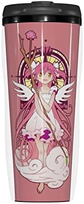 Uogep anime puella magi madoka magica xícaras de café portáteis xícaras dupla isoladas de moda canecas de viagem 12 oz