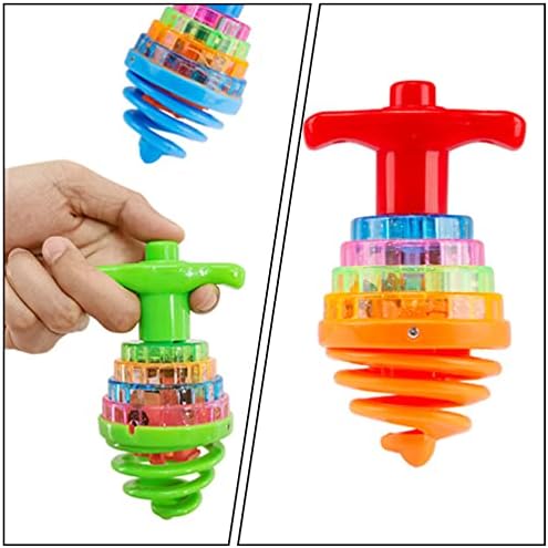 Toyandona 2pcs girando top up brinquedos led brinquedos spinner musica piscando brinquedos de giros