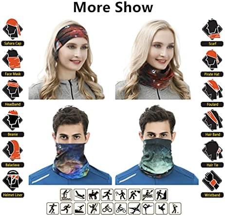 Vancrown Band Band Neck Gaiter Wrap Headwear Mask Máscara Mágica Bandana para Homens e Mulheres