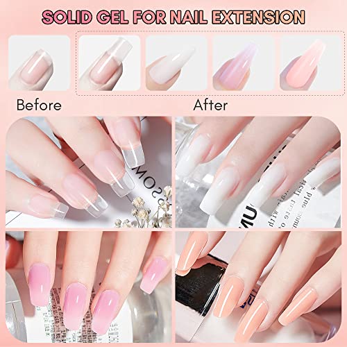 Kit de gel de unhas do construtor sólido Makartt para extensão de unhas, tudo em um pacote de gel duro com kit de esmalte