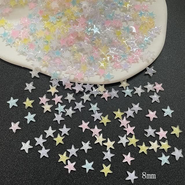 50pcs/lote Crescent Moon Resin Combines unhas Faculdades de permeação de gelo e lua 3D UNIG Rhinestones Decorações