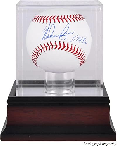Baseball autografado de Nolan Ryan com a vitrine de gravata e beisebol de 5714 K de Kera