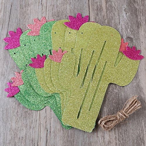 Bestoyard Cactus Party Banner Garland Banner Cactus Banner Pennant for Tropical Party Birthday Birthday Summer Weded