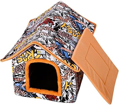 Aquecimento de gato Auto -aquecedor - Cama dobrável Casa Caverna Inverno Quente Cama de cachorro 4 para pequeno gato de gato de