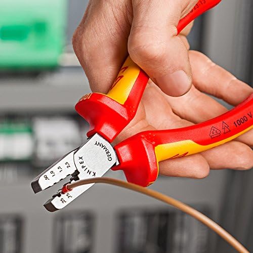 Ferramentas de Knipex - alicates de crimpagem para poças finais, 1000V isoladas