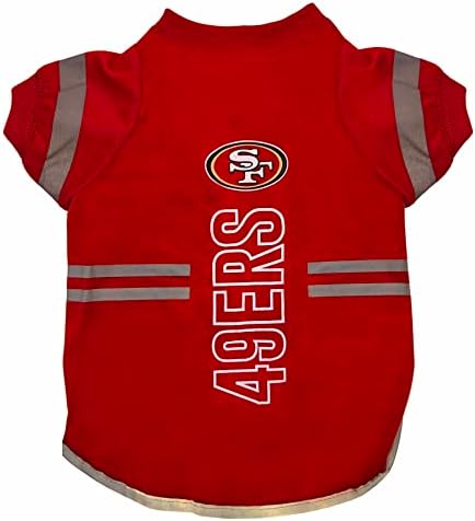 Animais de estimação NFL SAN FRANCISCO 49ers T -shirt de cachorro, camisa de futebol cães e gatos - camiseta de animais de estimação