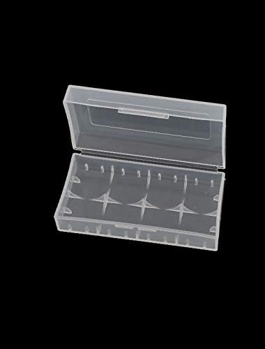 X-Dree Clear White Retângulo Caixa de armazenamento Caixa de caixa para 18650 Bateria (Sérbato Bianco Trasparente Contenitore