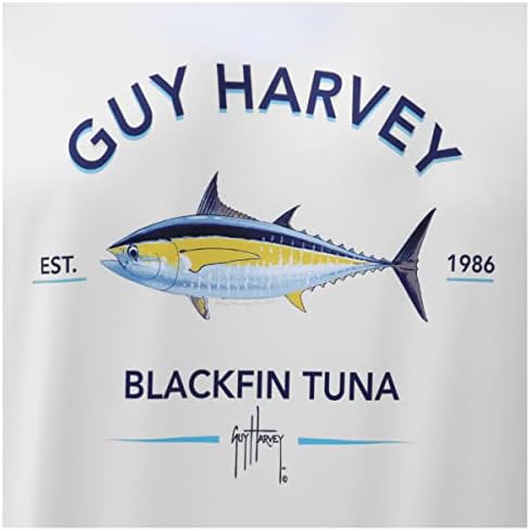 Camisa de performance de manga curta masculina do Guy Harvey com 50+ UPF Sun Protection