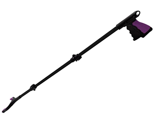 Luxet Reacher Grabber Tool, cabo de aço, trava dobrável Long Pick Up Stick, Grip forte, mandíbula giratória magnética, Grabadores