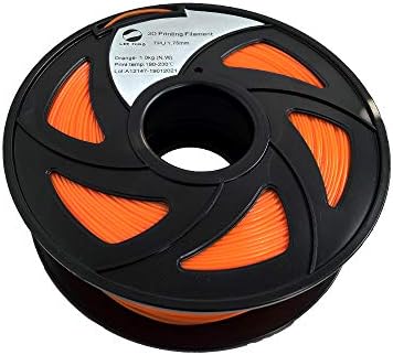 LEE FUNG TPU 3D Filamento de 1,75 mm, 1 kg de bobo, precisão da dimensiona +/- 0,05 mm de laranja