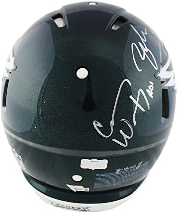 Carson Wentz e Zach Ertz autografado/assinado Philadelphia Eagles Speed ​​Speed ​​NFL Capacete NFL