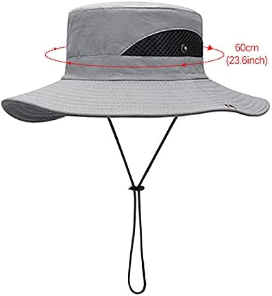 2023 Chapéus para homens, Chapéus solar de proteção UV para homens, chapéu de pesca solar chapéu rápido de chapéu