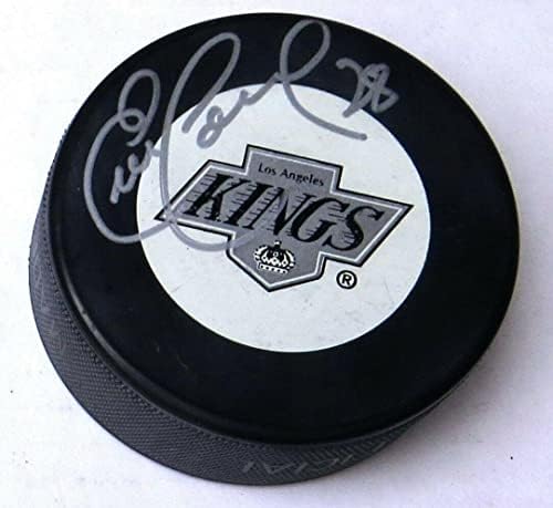 Eric Lacroix assinado Hóquei Autografado Puck Los Angeles Kings com CoA - Pucks NHL autografados