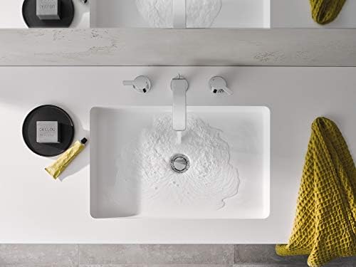 GROHE 2057800A Lineare 8 Fauceta de banheiro de duas mãos generalizada em Starlight Chrome, Médio W