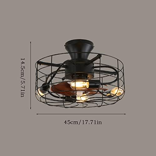 Ventiladores de teto industrial americano pakfan com luzes lustres de fãs pretos modernos para lojas de bares restaurantes de ilha