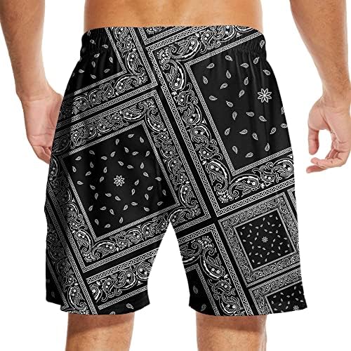 Hpoplace masculino masculino bandanas pretas Bandanas rápidas praia seca curta roupas de banho de banho de banho