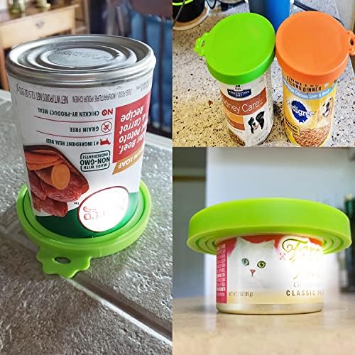 XXUOD 3 PCs Pet Cobes, Universal Silicon Dog and Cat Food lata