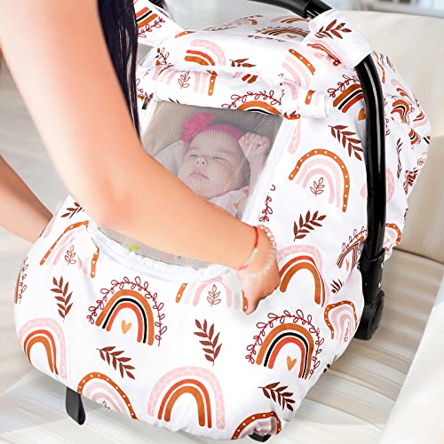 Capa de assento de carro para bebês de ervilha e suporte de 2 em 1 na cabeça de um assento de bebê respirável extra