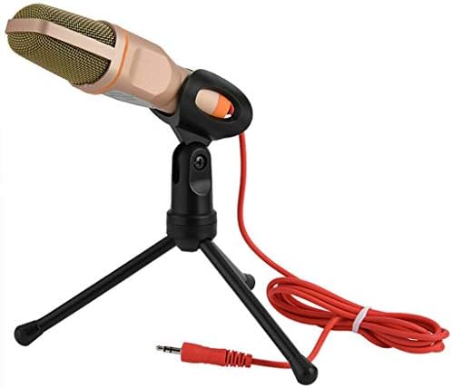 GFDFD Condensador Microfone de 3,5 mm Plugue em casa Tripé de Mic Mic Desktop para Chatting PC Video Games Recording