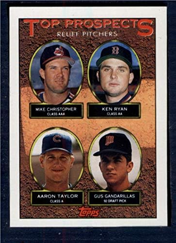 1993 Topps 786 Mike Christopher/Ken Ryan/Aaron Taylor/Gus Gandarillas NM-MT RC ROOKIE CLEVELAND INDIANS/Boston Red Sox/Chicago