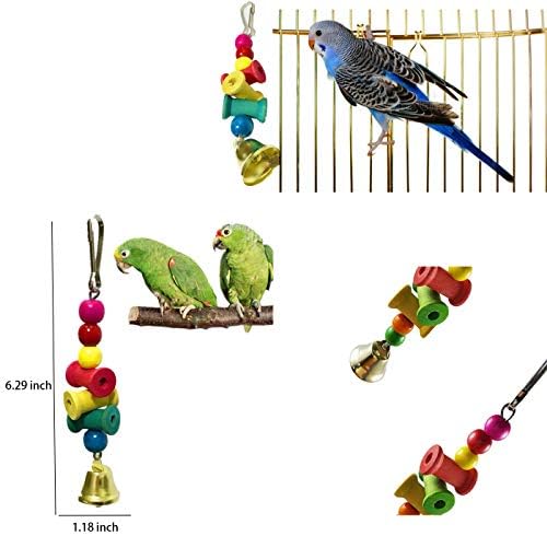 Brinquedos de pássaros brinquedos de papagaio -14pack brinquedos de pássaros para periquitos, brinquedos de pássaros