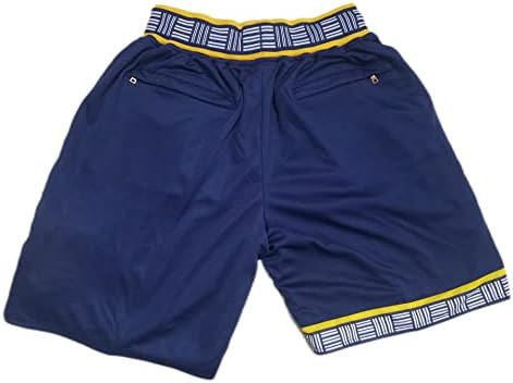 Shorts masculinos de basquete, shorts retro atléticos masculinos com bolsos malha de malha rápida de basquete seco