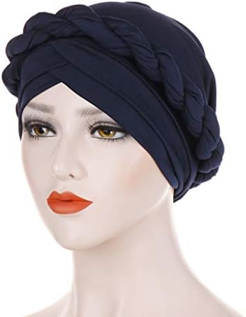 Muslim Ladies Turbano Caps Africano Mulheres Headwrap Twist Feio de cabelo Capacho de quimioterapia Tampa de capa para perda de