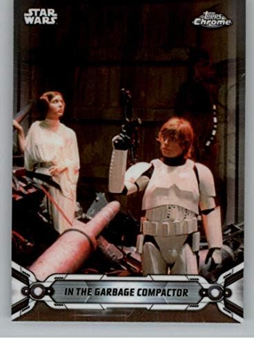 2019 Topps Chrome Star Wars Legacy 91 no cartão de negociação de compactores de lixo