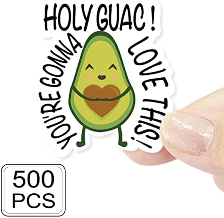 Holy Guac Você vai adorar esses adesivos de abacate, adesivos para pequenas empresas, adesivos de obrigado, adesivos de correio felizes,